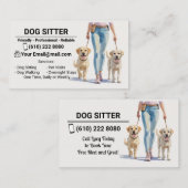 Dog Sitter Dog Walker Business Card Dog Sitting 名刺 (正面/裏面)