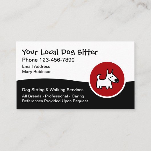 Dog Sitter Dog Walking Service 名刺 (正面)