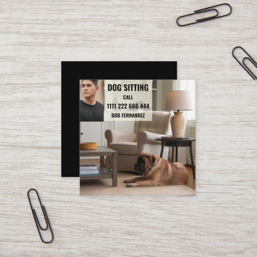 Dog Sitter Service スクエア名刺 (正面/裏面インサイチュ)