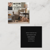 Dog Sitter Service スクエア名刺 (正面/裏面)