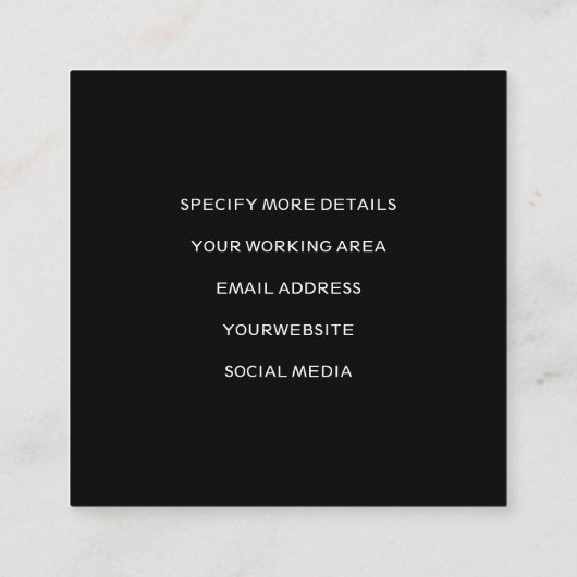 Dog Sitter Service スクエア名刺 (裏面)