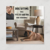 Dog Sitter Service スクエア名刺 (正面)