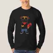 Dog Skateboarder Well Balanced Person Tシャツ (正面)