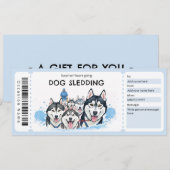 Dog Sledding Gift Certificate 招待状 (正面/裏面)