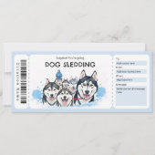 Dog Sledding Gift Certificate 招待状 (正面)