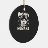 Dog Sledding Mushing Adventure Husky Team Winter   セラミックオーナメント (右)