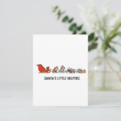 Dog Sleigh Christmas Card Santas Little Helpers シーズンカード (スタンド正面)