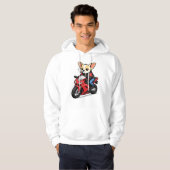 Dog Smoking Cigarette Funny Chihuahua Meme パーカ (正面フル)