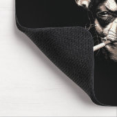 Dog Smoking Cigarette Funny Chihuahua Meme Men Wom マウスパッド (コーナー)