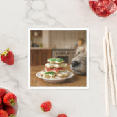 Dog Sniffing Christmas Sugar Cookies スタンダードカクテルナプキン (インサイチュ)