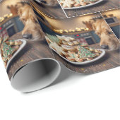 Dog Sniffing Christmas Sugar Cookies ラッピングペーパー (ロールコーナー)