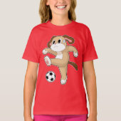 Dog Soccer player Soccer Tシャツ (正面)