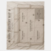 Dog Sofa Territory Blanket Funny Gift フリースブランケット (正面)