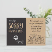 Dog Sorry for Your Loss Card 招待状 (スタンド正面)