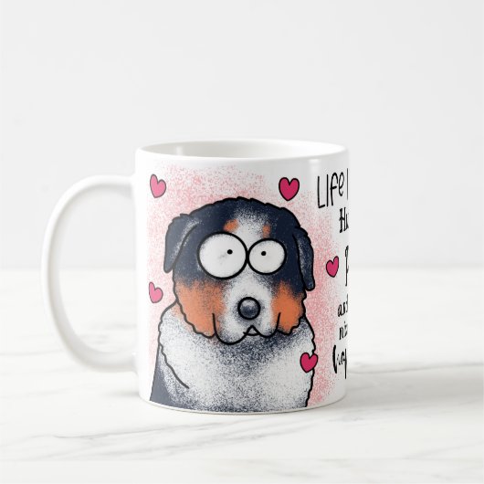 Dog Sublimation mug コーヒーマグカップ (左)