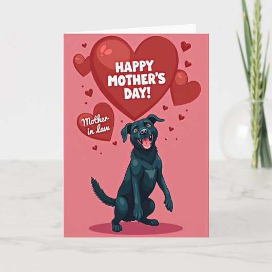 Dog Sweet Mothers Day Card カード (正面)