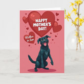 Dog Sweet Mothers Day Card カード (黄色い花)