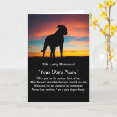 Dog Sympathy Card for Loss Memorial with photo カード (黄色い花)