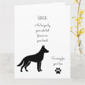 Dog Sympathy Card for Loss Personalized Memorial カード (黄色い花)