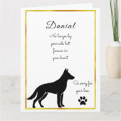 Dog Sympathy Card for Loss Personalized Memorial カード (正面)