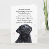 Dog Sympathy Loss Black Lab Spiritual Poem カード (正面)