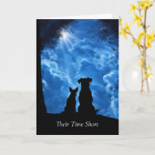 Dog Sympathy Loss of Dog General  カード (黄色い花)