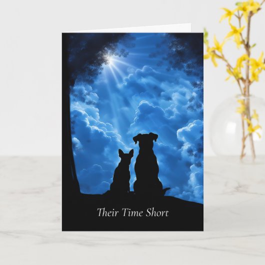 Dog Sympathy Loss of Dog General  カード (黄色い花)