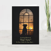 Dog Sympathy Loss of Dog in Window with Sunset カード (正面)