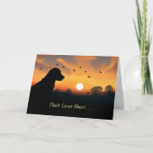 Dog Sympathy Loss of Dog Silhouetted in Sunset  カード (正面)