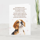 Dog Sympathy Loss with Beautiful Beagle Poem  カード (正面)