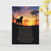 Dog Sympathy Memorial Tribute with Spiritual Poem  カード (黄色い花)