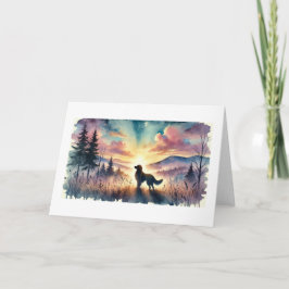 Dog Sympathy Watercolor Sunrise Card カード