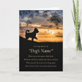 Dog Sympathy Yorkie Yorkshire Terrier Custom Name  カード (正面)