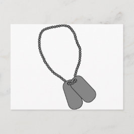 Dog Tag Military Service Troops Support Honor ポストカード