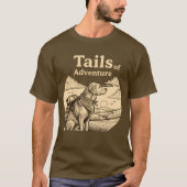 Dog Tails of Adventure Funny Dog Lover Hiking  Tシャツ (正面)