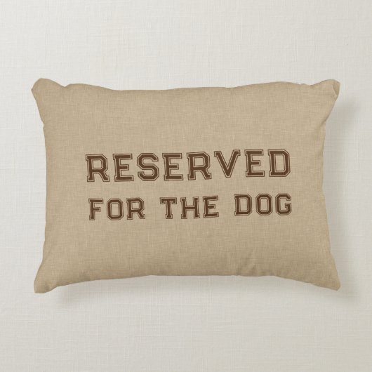 Dog Tan Linenテクスチャプリント用 アクセントクッション (正面)