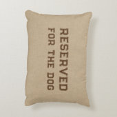 Dog Tan Linenテクスチャプリント用 アクセントクッション (裏面(縦))