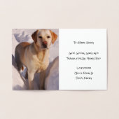 Dog Thank You - Add Pup's Photo Inside -カスタム 箔カード (内部)