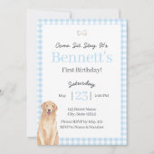 Dog Theme 1st Birthday Invite 招待状 (正面)