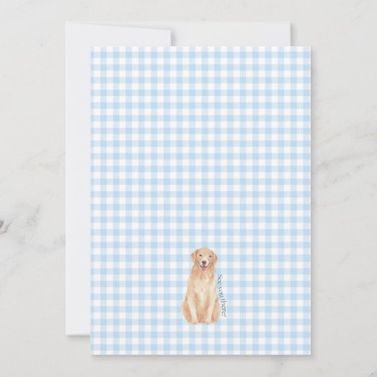 Dog Theme 1st Birthday Invite 招待状 (裏面)