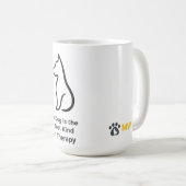Dog Therapy Mug – Minimalist Pet Line Art Coffrt P コーヒーマグカップ (正面右)