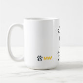 Dog Therapy Mug – Minimalist Pet Line Art Coffrt P コーヒーマグカップ (左)