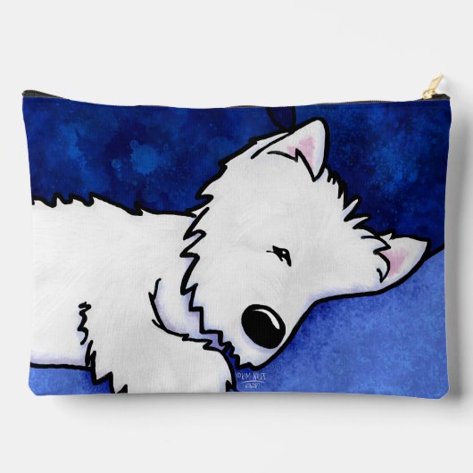 Dog Tired Westie   アクセサリーポーチ (裏面)