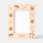 Dog Toys Dish Paw Prints 5x7 レーザー彫刻フレーム (正面)
