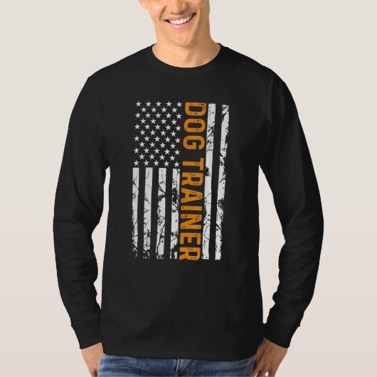 Dog Trainer American Flag Training Dogs   Dog Trai Tシャツ (正面)