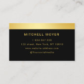 Dog Trainer Black And Gold Business Card 名刺 (裏面)