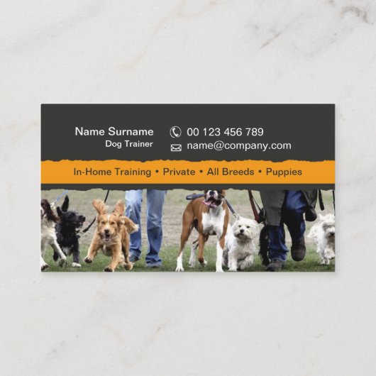 Dog Trainer Business Card 名刺 (裏面)