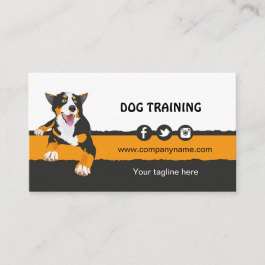 Dog Trainer Business Card 名刺 (正面)