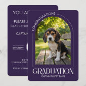 Dog Training School Pet Photo Plum Graduation  案内状 (正面/裏面)