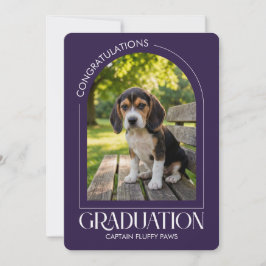 Dog Training School Pet Photo Plum Graduation  案内状